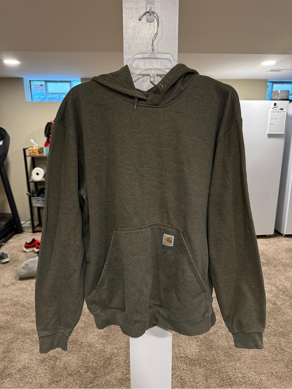 Men’s Carhartt Dark Olive Hooded Pullover